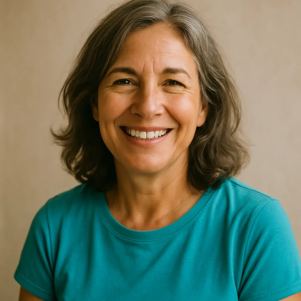 Smiling woman in her 50s — member of The Jersey Dating Site